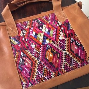 Huipil day bag textile artisan Guatemalan purse